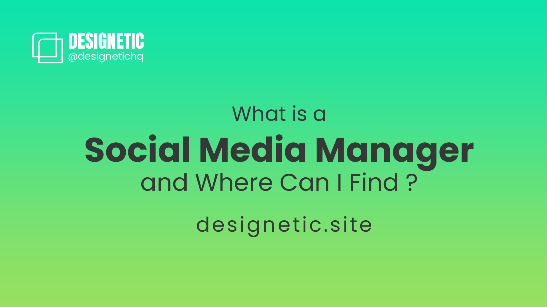 What is a Social Media Manager